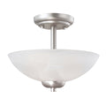 THOMAS 190067117 Tia 11.75'' Wide 2-Light Semi Flush Mount - Matte Nickel