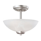 THOMAS 190067117 Tia 11.75'' Wide 2-Light Semi Flush Mount - Matte Nickel