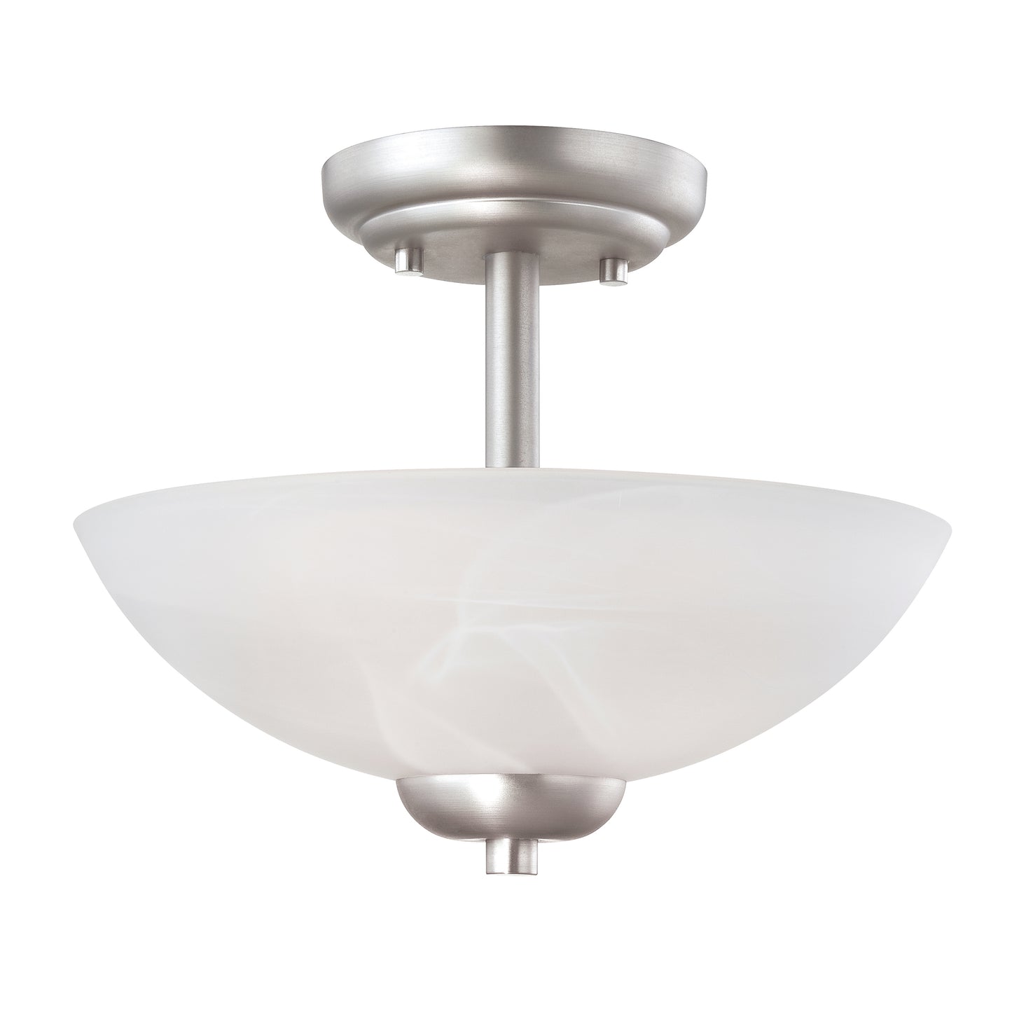 THOMAS 190067117 Tia 11.75'' Wide 2-Light Semi Flush Mount - Matte Nickel