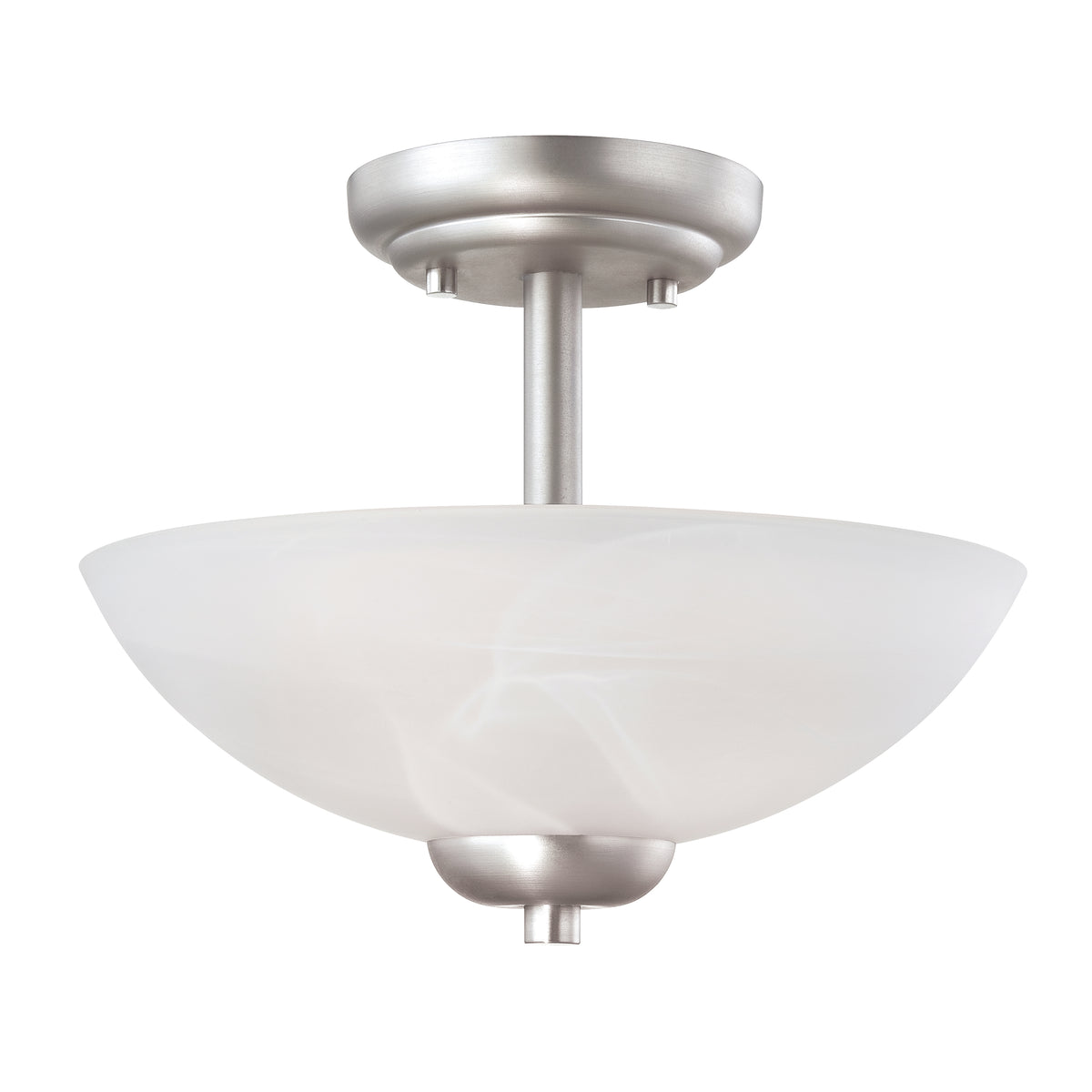 THOMAS 190067117 Tia 11.75'' Wide 2-Light Semi Flush Mount - Matte Nickel