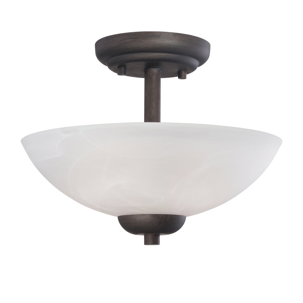 THOMAS 190067763 Tia 11.75'' Wide 2-Light Semi Flush Mount - Painted Bronze