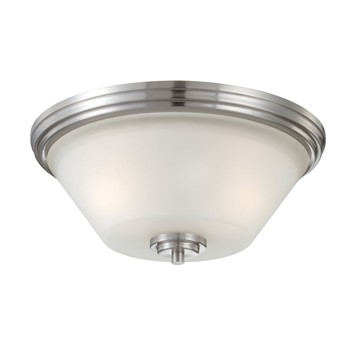 THOMAS 190071217 Pittman 14'' Wide 2-Light Flush Mount - Brushed Nickel