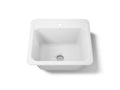 KOHLER K-19017-1-0 Glen Falls 25" Top-/Undermount Single-Bowl Utility Sink - White