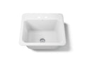 KOHLER K-19017-2-0 Glen Falls 25" Top-/Undermount Single-Bowl Utility Sink - White