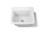 KOHLER K-19017-3-0 Glen Falls 25" Top-/Undermount Single-Bowl Utility Sink - White