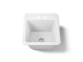 KOHLER K-19022-2-0 Park Falls 21" Top-/Undermount Single-Bowl Utility Sink - White