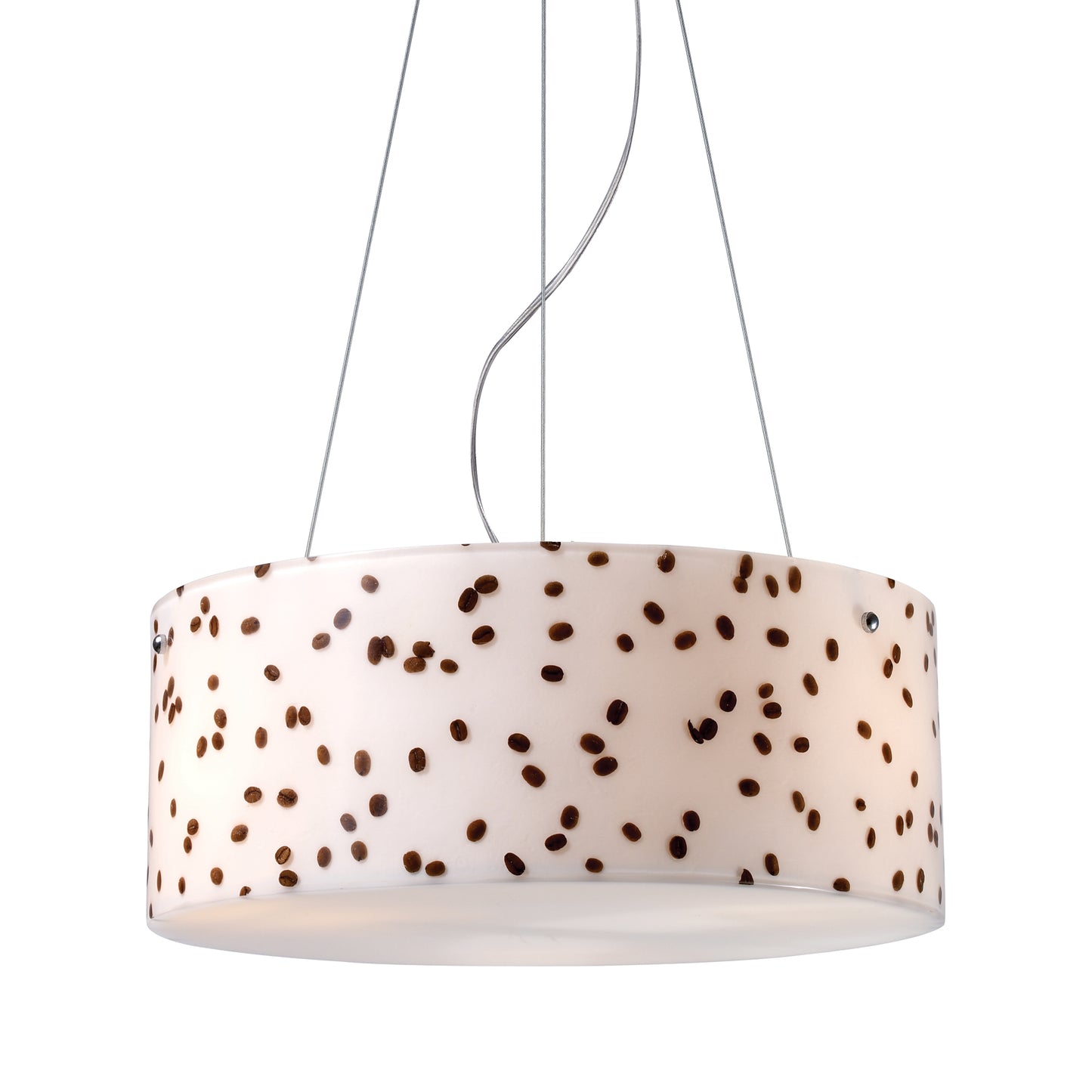 ELK SHOWROOM 19022/3 Modern Organics 3-Light Chandelier in Polished Chrome with Coffee Bean Shade