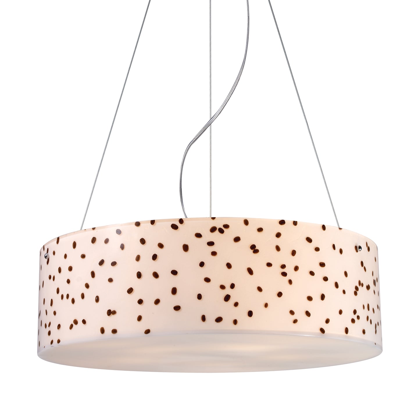 ELK SHOWROOM 19023/5 Modern Organics 5-Light Chandelier in Polished Chrome with Coffee Bean Shade