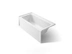 KOHLER K-1946-LA-0 Archer 60" X 30" Alcove Bath, Left Drain - White