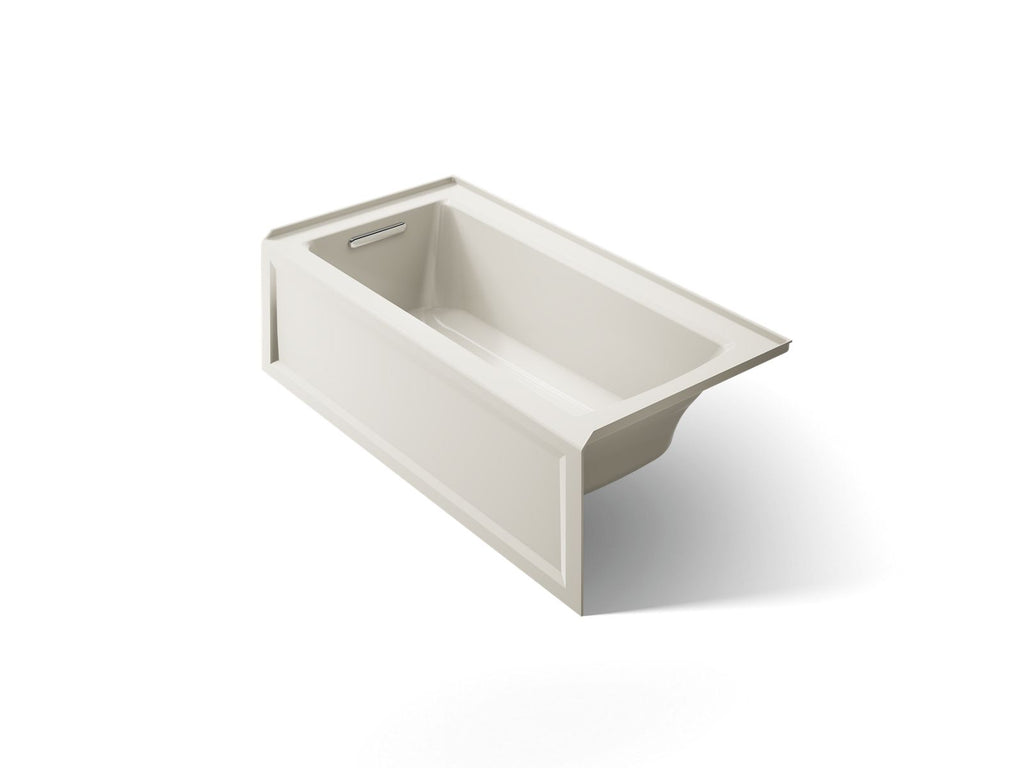 KOHLER K-1946-LA-96 Archer 60" X 30" Alcove Bath, Left Drain - Biscuit