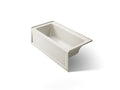 KOHLER K-1946-LA-96 Archer 60" X 30" Alcove Bath, Left Drain - Biscuit