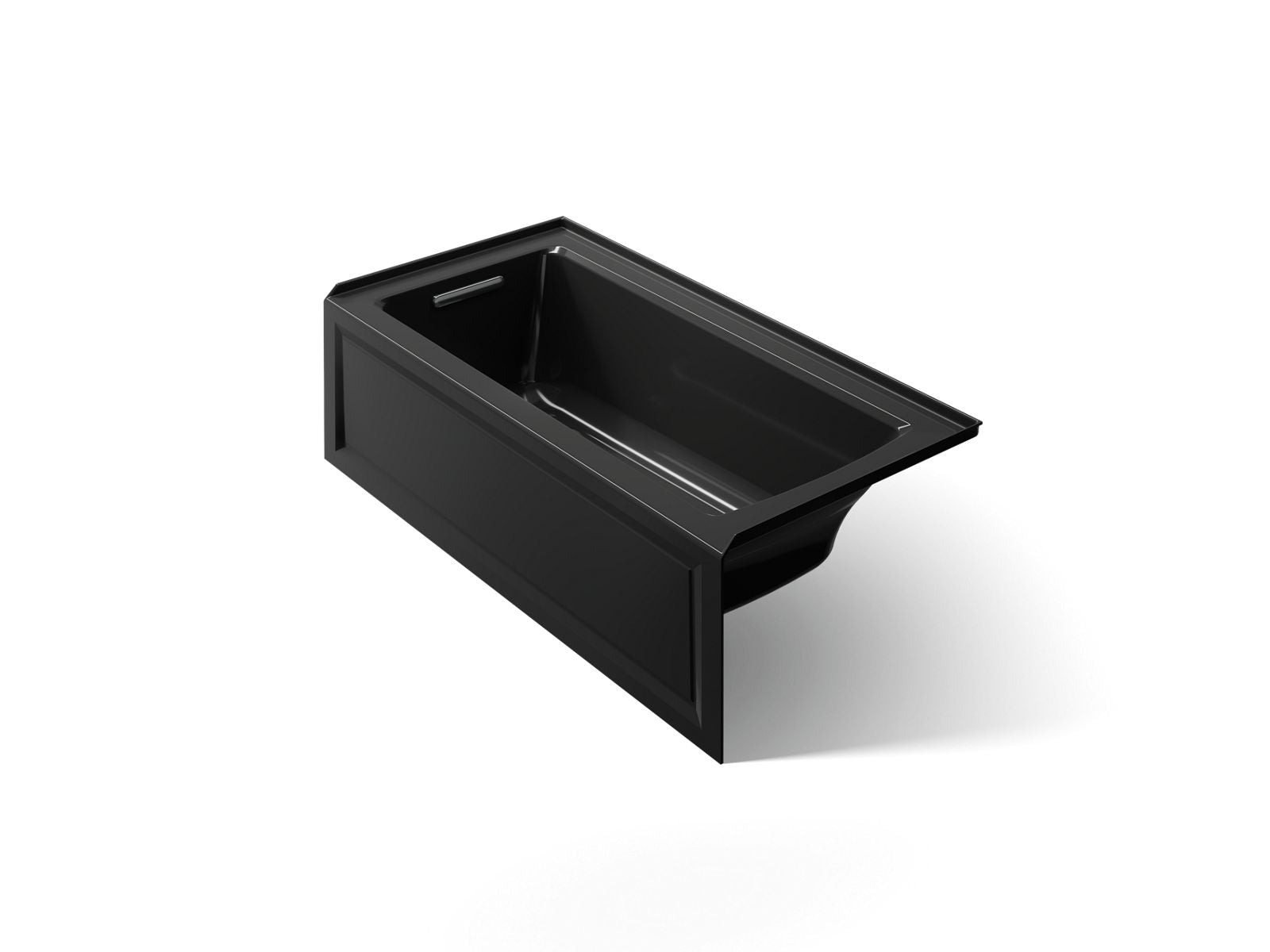 KOHLER K-1946-LAW-7 Archer 60" X 30" Alcove Bath With Bask Heated Surface, Alcove Left Drain - Black Black