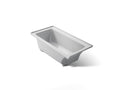 KOHLER K-1946-LW-95 Archer 60" X 30" Alcove Bath With Bask Heated Surface, Left Drain - Ice Grey