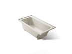KOHLER K-1946-LW-96 Archer 60" X 30" Alcove Bath With Bask Heated Surface, Left Drain - Biscuit