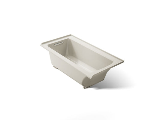 KOHLER K-1946-LW-96 Archer 60" x 30" alcove bath with Bask heated surface, left drain - Biscuit