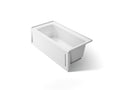 KOHLER K-1946-RAW-0 Archer 60" X 30" Alcove Bath With Bask Heated Surface, Right Drain - White