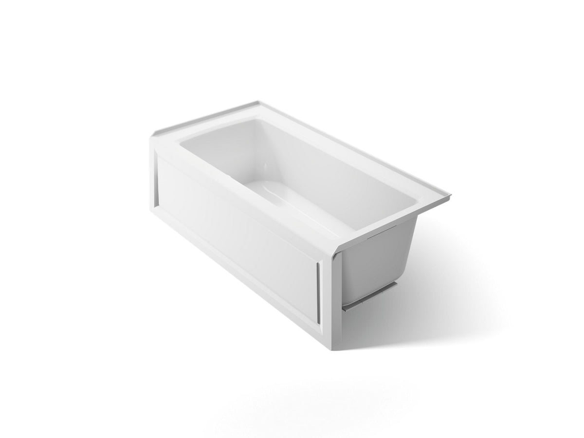 KOHLER K-1946-RAW-0 Archer 60" X 30" Alcove Bath With Bask Heated Surface, Right Drain - White