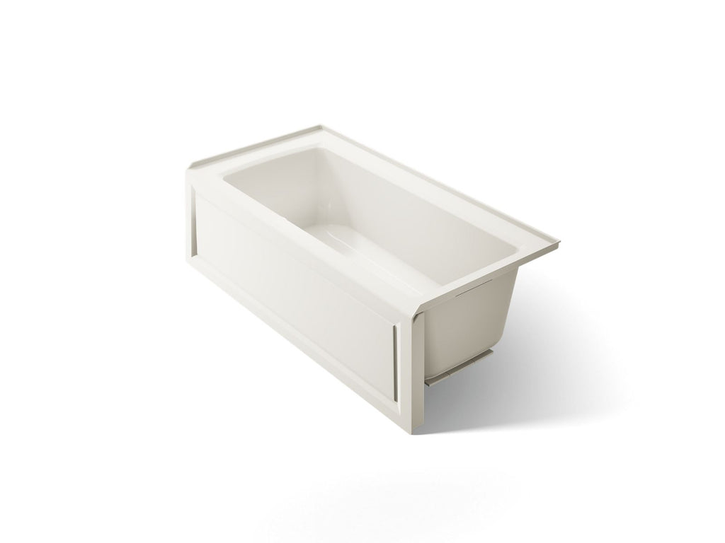 KOHLER K-1946-RAW-96 Archer 60" X 30" Alcove Bath With Bask Heated Surface, Right Drain - Biscuit