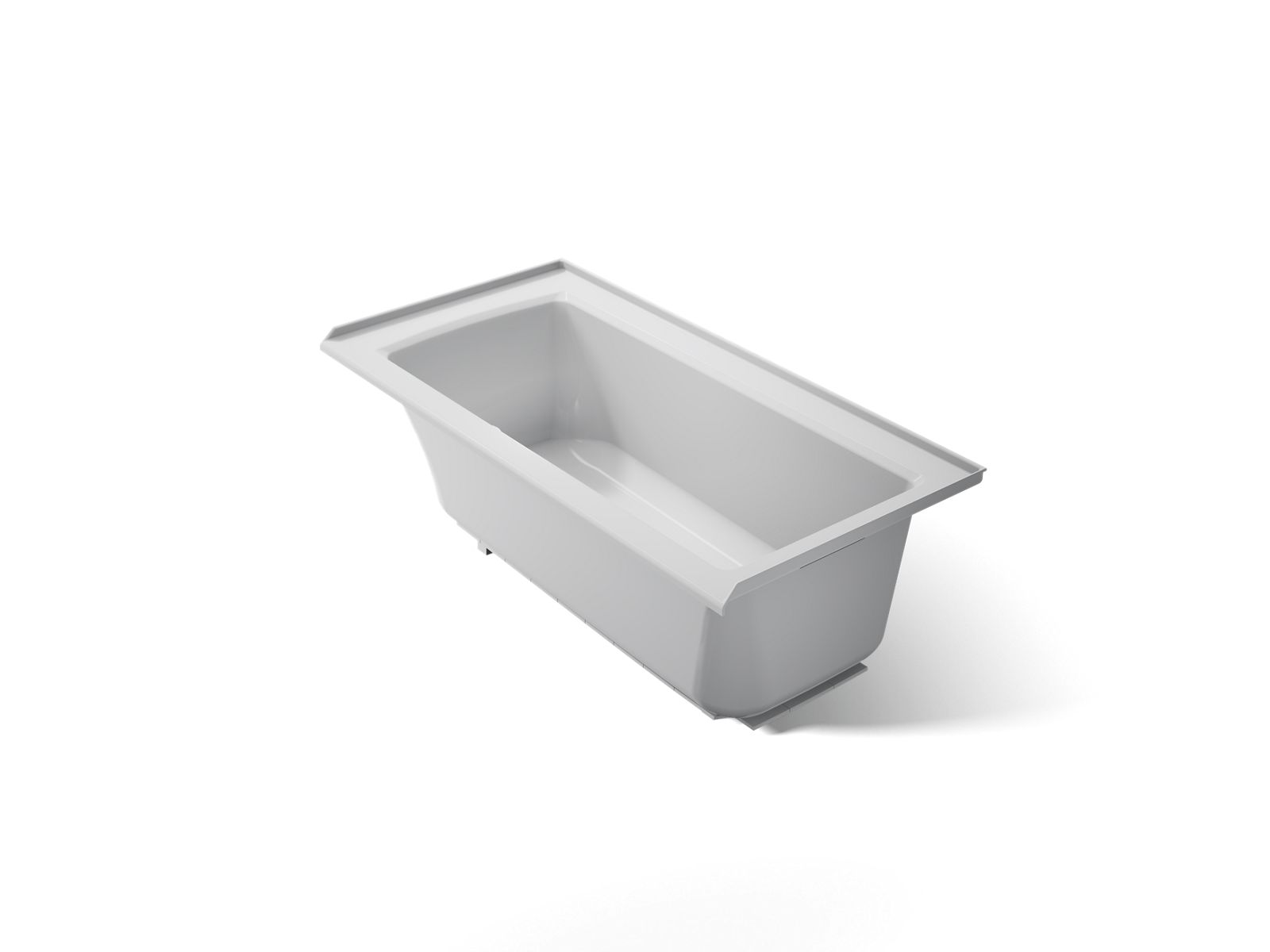 KOHLER K-1946-RW-95 Archer 60" X 30" Alcove Bath With Bask Heated Surface, Right Drain - Ice Grey