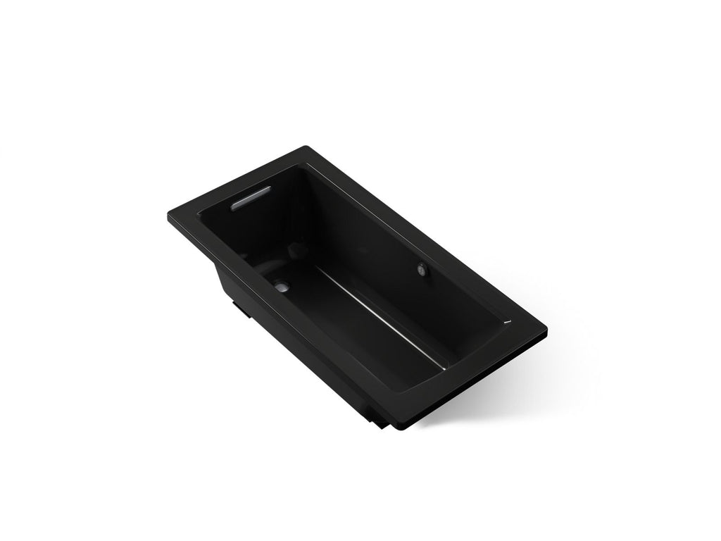 KOHLER K-1946-W1-7 Archer 60" X 30" Drop-In Bath With Bask Heated Surface - Black Black