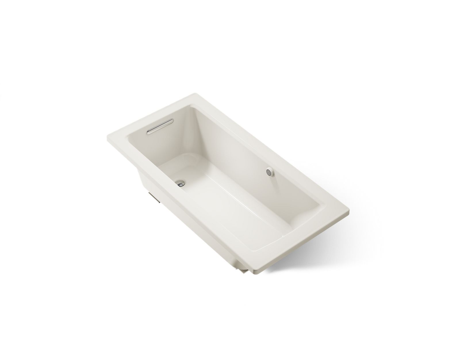 KOHLER K-1946-W1-96 Archer 60" X 30" Drop-In Bath With Bask Heated Surface - Biscuit