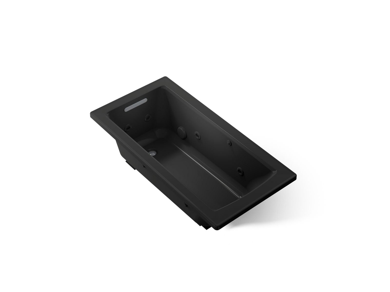 KOHLER K-1947-7 Archer 60" X 30" Drop-In Whirlpool Bath - Black Black