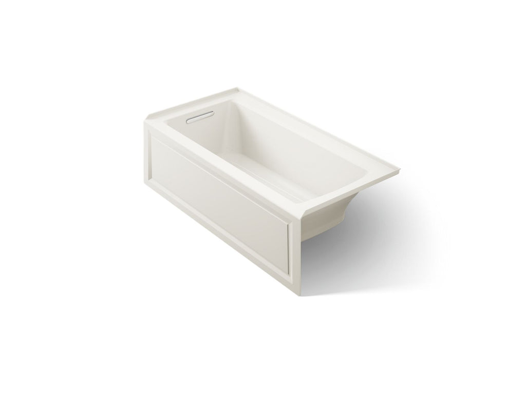 KOHLER K-1947-GHLA-96 Archer 60" X 30" Alcove Heated Bubblemassage Air Bath, Left Drain - Biscuit