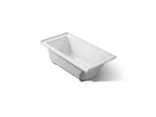 KOHLER K-1947-GHLF-95 Archer 60" X 30" Alcove Heated Bubblemassage Air Bath, Left Drain - Ice Grey