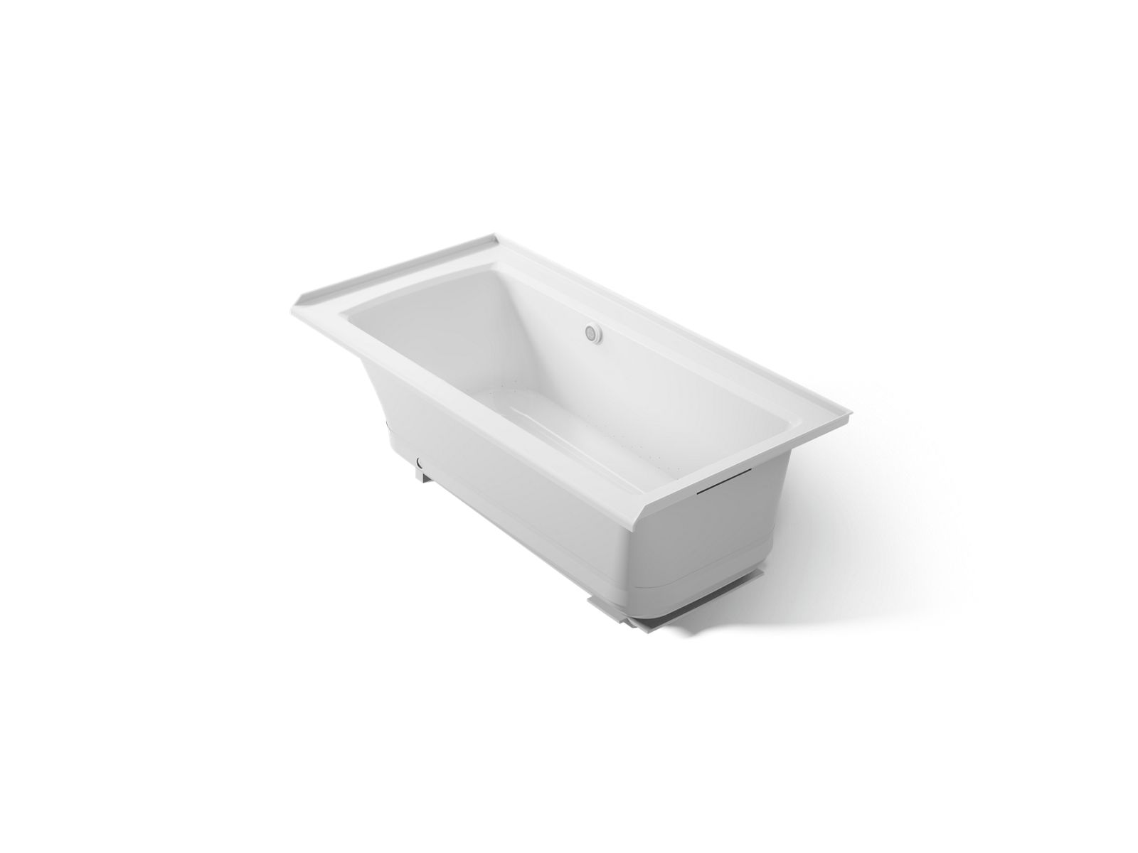 KOHLER K-1947-GHRF-95 Archer 60" X 30" Alcove Heated Bubblemassage Air Bath, Right Drain - Ice Grey
