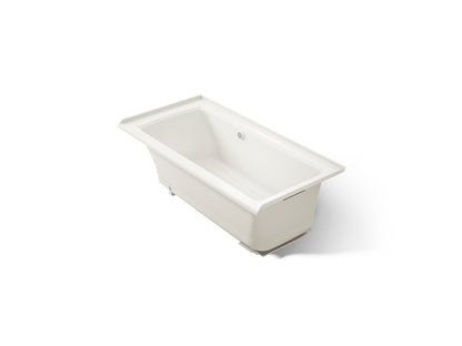 KOHLER K-1947-GHRW-96 Archer 60" x 30" alcove Heated BubbleMassage air bath with Bask heated surface, right drain - Biscuit