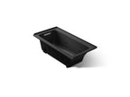 KOHLER K-1947-L-7 Archer 60" X 30" Alcove Whirlpool Bath, Left Drain - Black Black
