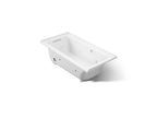 KOHLER K-1947-LW-0 Archer 60" X 30" Alcove Whirlpool Bath With Bask Heated Surface, Left Drain - White