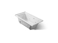 KOHLER K-1947-LW-95 Archer 60" X 30" Alcove Whirlpool Bath With Bask Heated Surface, Left Drain - Ice Grey