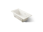 KOHLER K-1947-LW-96 Archer 60" X 30" Alcove Whirlpool Bath With Bask Heated Surface, Left Drain - Biscuit
