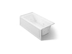 KOHLER K-1947-RA-0 Archer 60" X 30" Alcove Whirlpool Bath, Right Drain - White