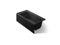 KOHLER K-1947-HRA-7 Archer 60" X 30" Alcove Heated Whirlpool Bath, Right Drain - Black Black