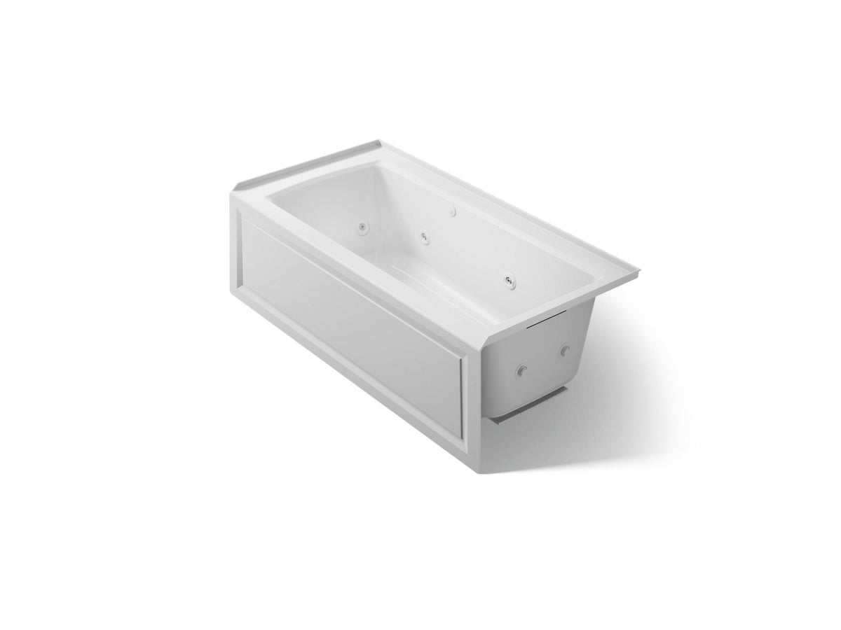 KOHLER K-1947-RAW-95 Archer 60" X 30" Alcove Whirlpool Bath With Bask Heated Surface, Right Drain - Ice Grey