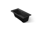 KOHLER K-1947-RW-7 Archer 60" X 30" Alcove Whirlpool Bath With Bask Heated Surface, Right Drain - Black Black
