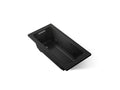 KOHLER K-1947-W1-7 Archer 60" X 30" Drop-In Whirlpool Bath With Bask Heated Surface - Black Black