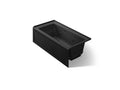 KOHLER K-1947-XGHRA-7 Archer 60" X 30" Alcove Heated Bubblemassage Air Bath And Whirlpool, Right Drain - Black Black
