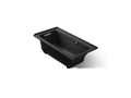 KOHLER K-1947-XHGHL-7 Archer 60" X 30" Alcove Heated Bubblemassage Air Bath And Whirlpool, Left Drain - Black Black