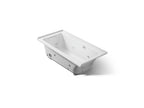 KOHLER K-1947-XHGHL-95 Archer 60" X 30" Alcove Heated Bubblemassage Air Bath And Whirlpool, Left Drain - Ice Grey