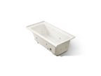 KOHLER K-1947-XHGHR-96 Archer 60" X 30" Alcove Heated Bubblemassage Air Bath And Whirlpool, Right Drain - Biscuit