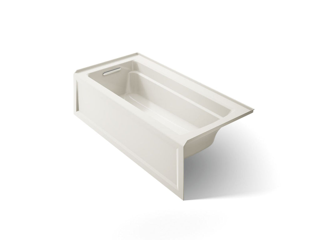 KOHLER K-1948-LA-96 Archer 66" X 32" Alcove Bath, Left Drain - Biscuit