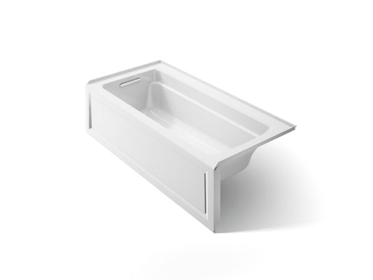 KOHLER K-1948-LAW-0 Archer 66" x 32" alcove bath with Bask heated surface, left drain - White