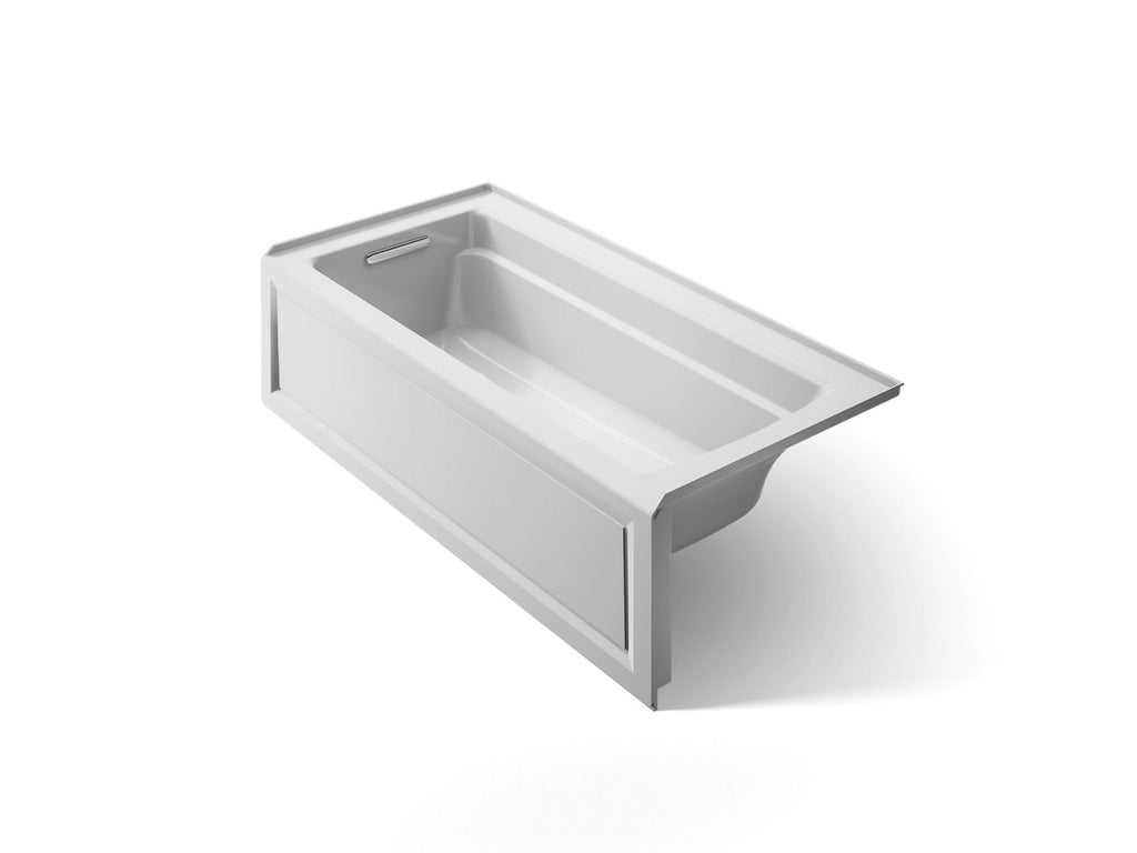 KOHLER K-1948-LAW-95 Archer 66" X 32" Alcove Bath With Bask Heated Surface, Left Drain - Ice Grey