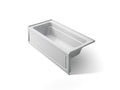 KOHLER K-1948-LAW-95 Archer 66" X 32" Alcove Bath With Bask Heated Surface, Left Drain - Ice Grey