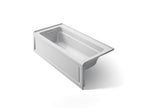 KOHLER K-1948-LAW-95 Archer 66" X 32" Alcove Bath With Bask Heated Surface, Left Drain - Ice Grey