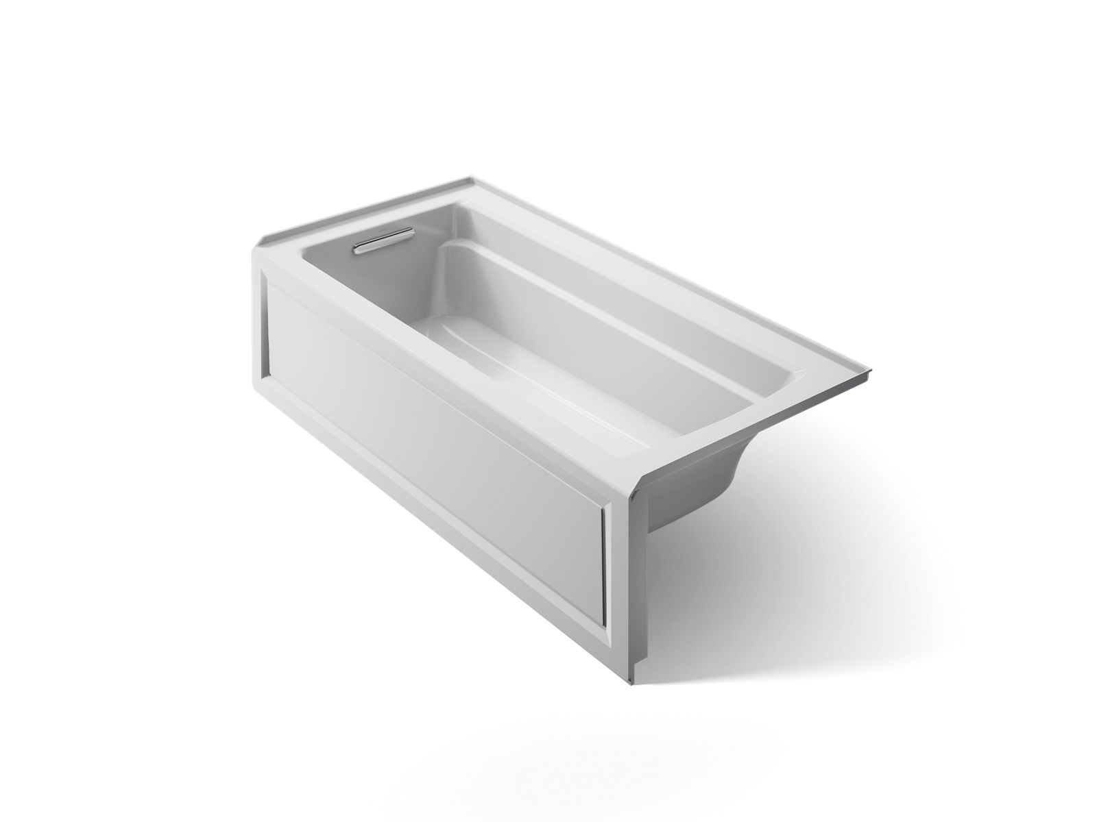 KOHLER K-1948-LAW-95 Archer 66" X 32" Alcove Bath With Bask Heated Surface, Left Drain - Ice Grey