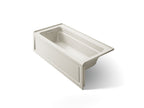 KOHLER K-1948-LAW-96 Archer 66" X 32" Alcove Bath With Bask Heated Surface, Left Drain - Biscuit